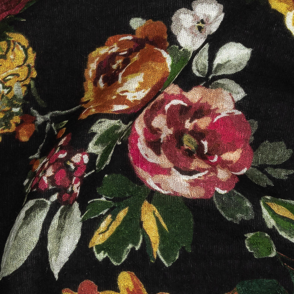 Mood Exclusive Black Rosaceous Resolution Spotted Viscose Jacquard Detail