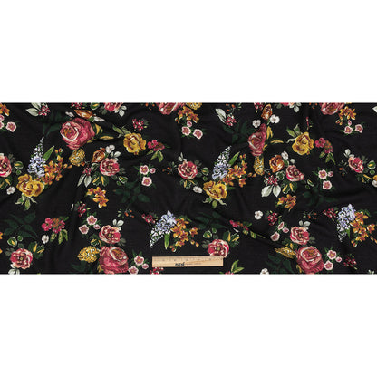 Mood Exclusive Black Rosaceous Resolution Spotted Viscose Jacquard Full