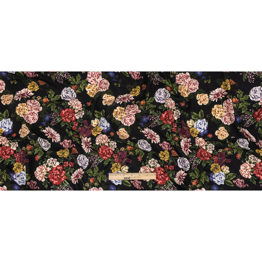 Mood Exclusive Black Floriferous Fantasy Spotted Viscose Jacquard Full