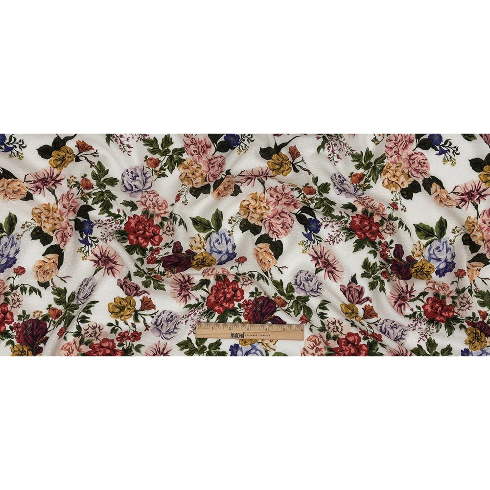Mood Exclusive White Floriferous Fantasy Spotted Viscose Jacquard Full