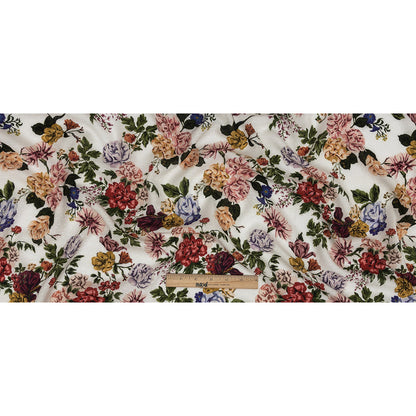 Mood Exclusive White Floriferous Fantasy Spotted Viscose Jacquard Full