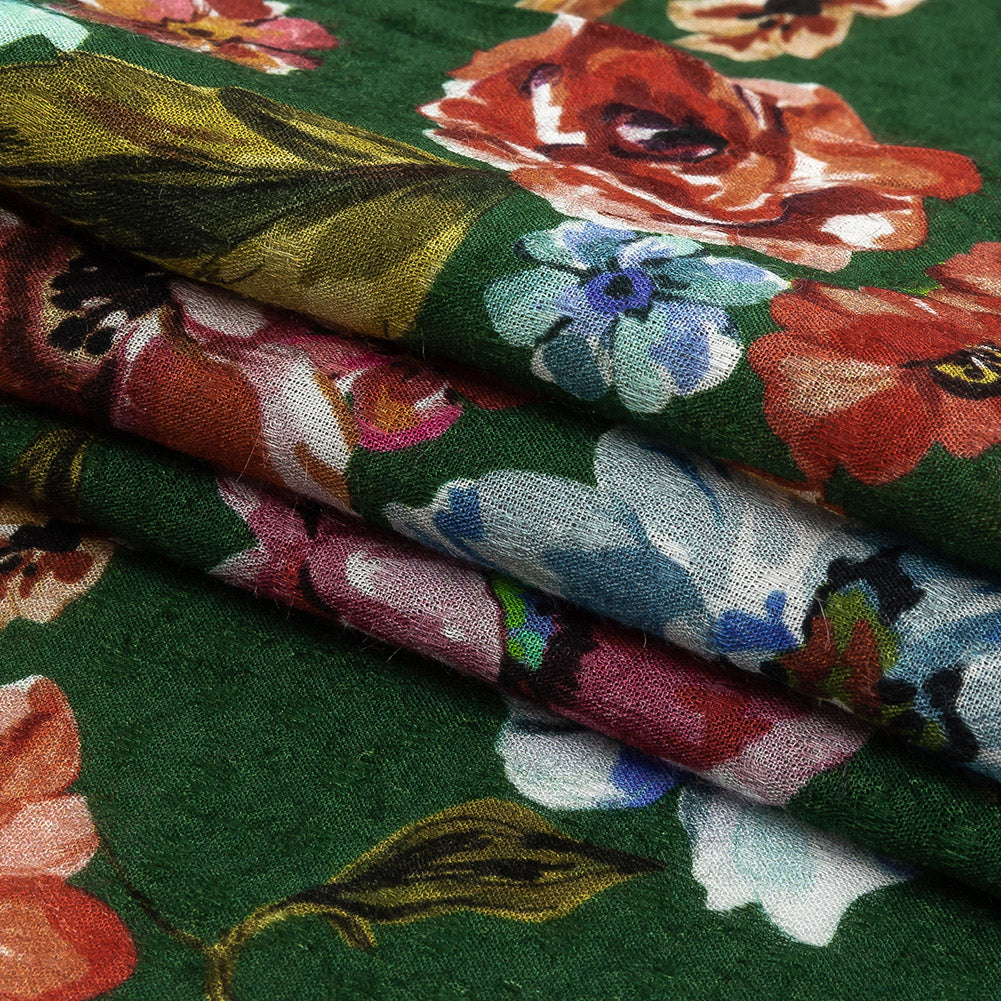 Mood Exclusive Emerald Inflorescent Wonderwork Spotted Viscose Jacquard Folded