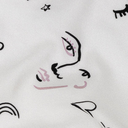 Mood Exclusive White Pictogram Pleasure Drapey Viscose Woven Detail