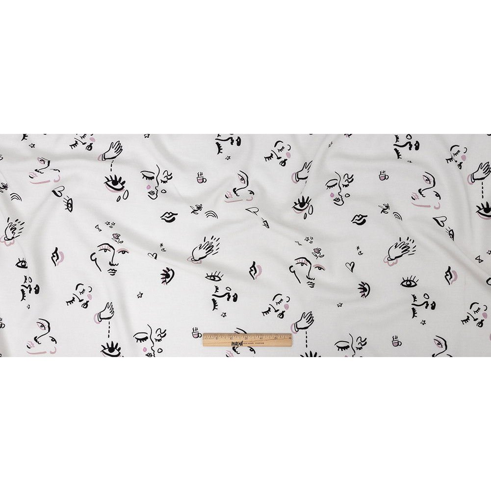 Mood Exclusive White Pictogram Pleasure Drapey Viscose Woven Full