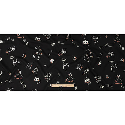 Mood Exclusive Black Pictogram Pleasure Drapey Viscose Woven Full
