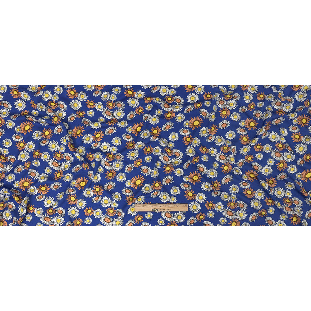 Rayon Batiste Print - Cobalt Floral - Mood Exclusive Lazy Daisy Days Full
