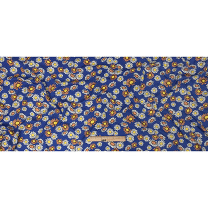Rayon Batiste Print - Cobalt Floral - Mood Exclusive Lazy Daisy Days Full