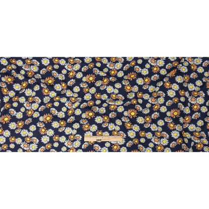 Rayon Batiste Print - Navy Floral - Mood Exclusive Navy Lazy Daisy Days Full