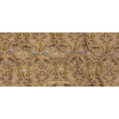 Viscose Twill Print - Beige Animals and Flowers - Mood Exclusive Wild Thing Full