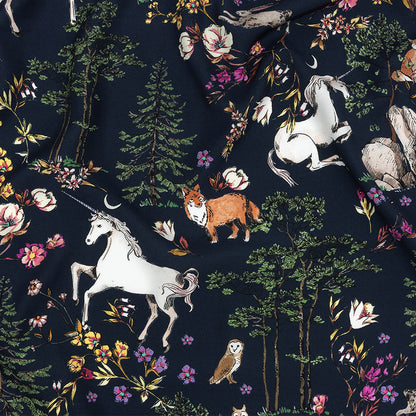 Mood Exclusive Navy Wildwood Enchantments Viscose Twill