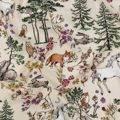 Mood Exclusive Ecru Wildwood Enchantments Viscose Twill