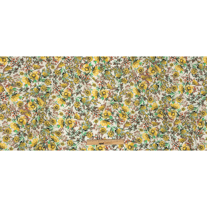 Cotton Poplin Print - Yellow Floral - Mood Exclusive Whimsical Woods Full
