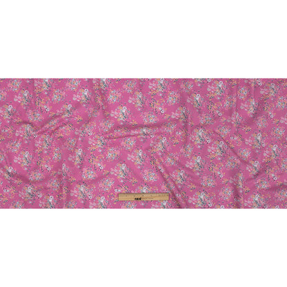 Cotton Poplin Print - Pink Flower Bunches - Mood Exclusive Auspicious Arrangements Full