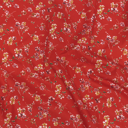 Cotton Poplin Print - Red Floral - Mood Exclusive Dear Ditsy