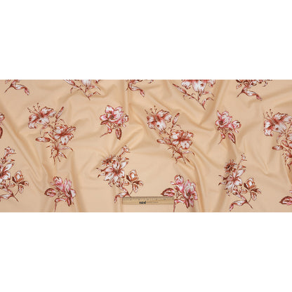 Cotton Poplin Print - Peach and Pink Floral - Mood Exclusive Passion and Prosperity Full