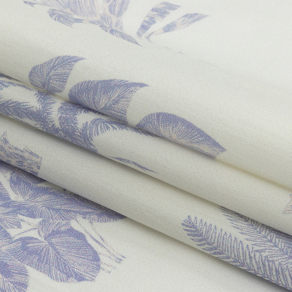 Cotton Poplin Print - Periwinkle and White Palm Trees - Mood Exclusive Sylvan Sanctuaries Folded