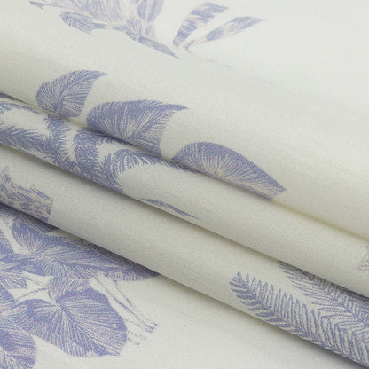 Cotton Poplin Print - Periwinkle and White Palm Trees - Mood Exclusive Sylvan Sanctuaries Folded
