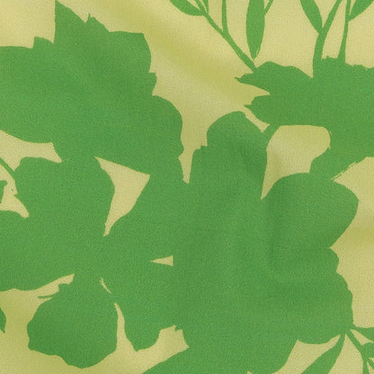 Cotton Poplin Print - Mellow Yellow and Green Floral - Mood Exclusive Sprouting Silhouettes Detail
