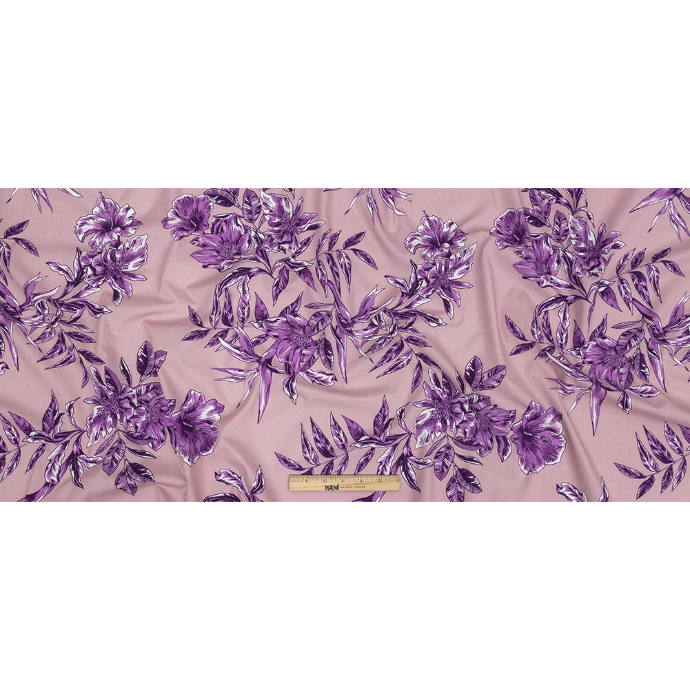 Cotton Poplin Print - Purple Floral - Mood Exclusive Seaside Serenity Full