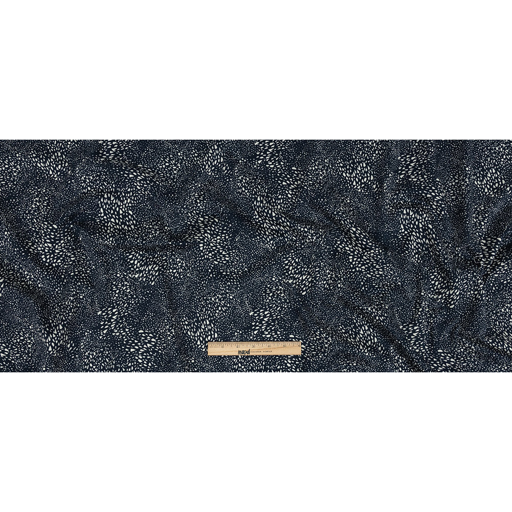 Mood Exclusive Navy Windswept Fields Stretch Cotton Sateen Full