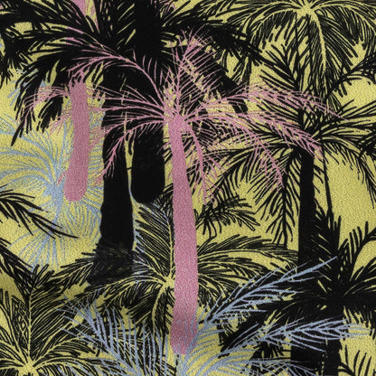 Mood Exclusive Yellow Moonlit Palms Stretch Cotton Sateen Detail