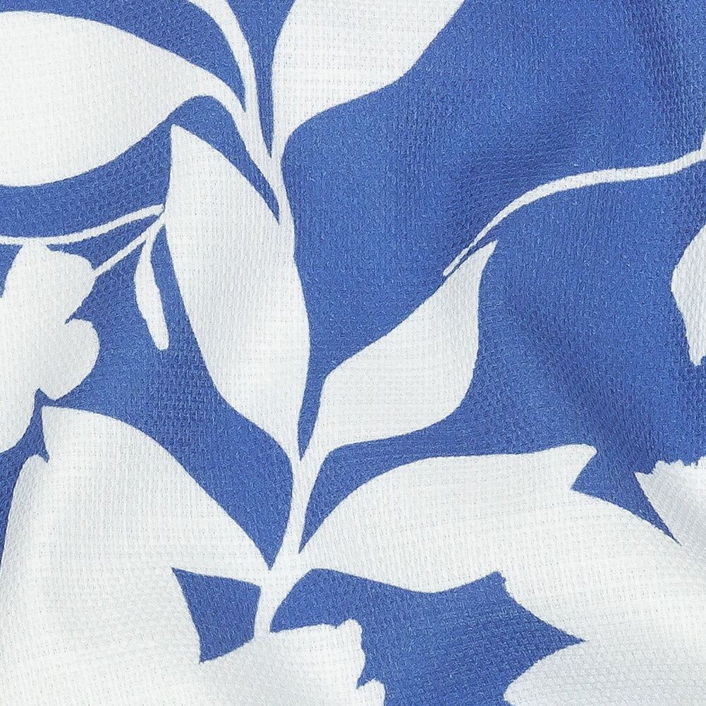 Mood Exclusive Cobalt Blue Sultry Silhouettes Stretch Cotton Woven Detail