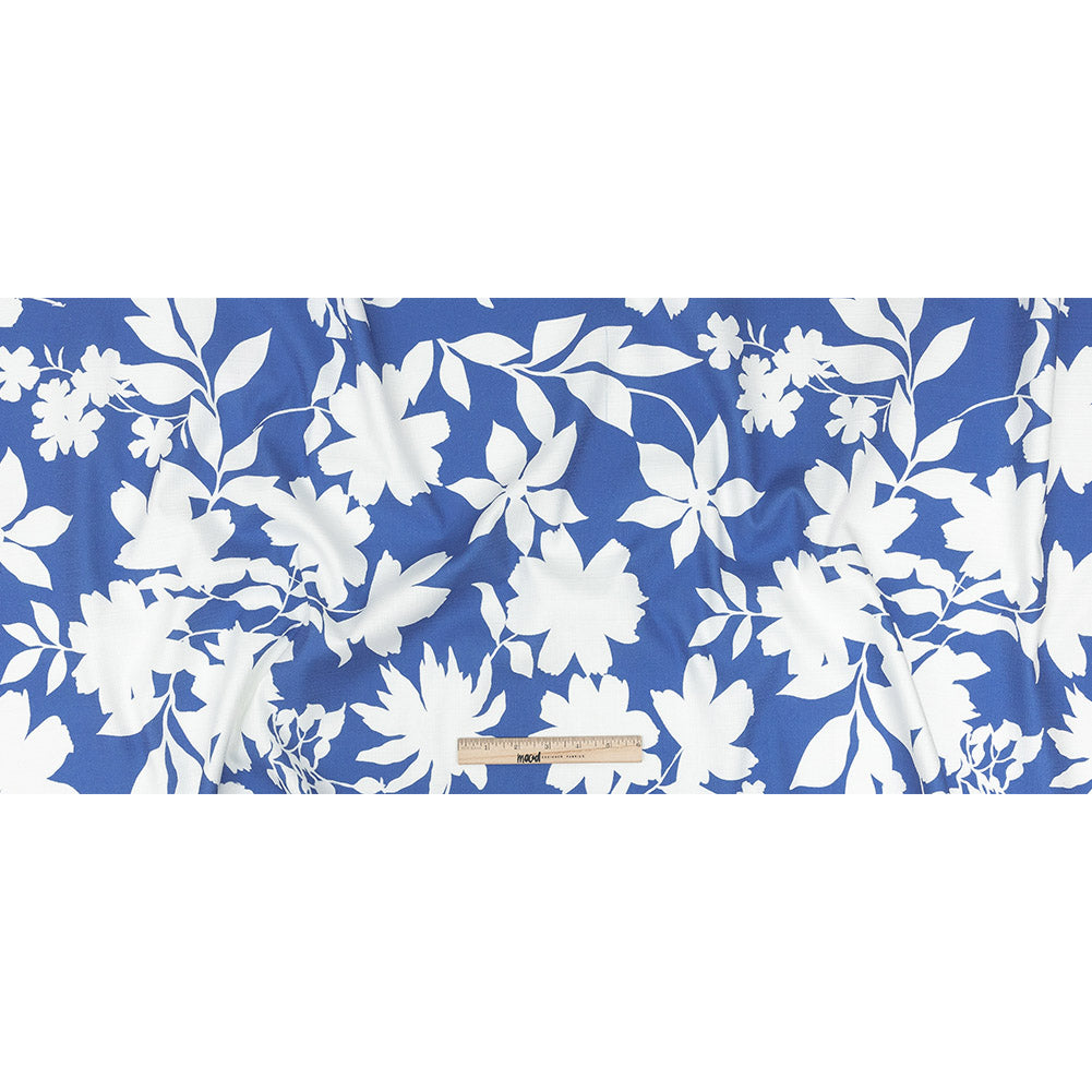 Mood Exclusive Cobalt Blue Sultry Silhouettes Stretch Cotton Woven Full
