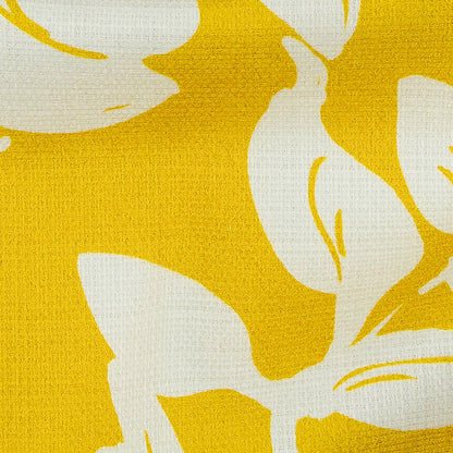 Mood Exclusive Yellow Feverish Foliage Stretch Cotton Woven Detail