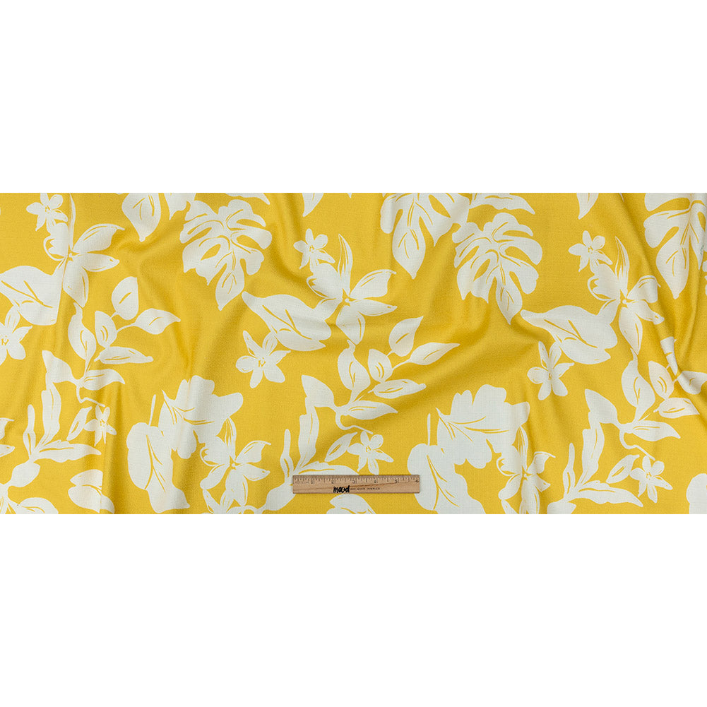 Mood Exclusive Yellow Feverish Foliage Stretch Cotton Woven Full