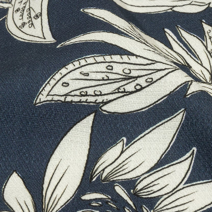 Mood Exclusive Blue Illustrated Cultivation Stretch Cotton Woven Detail