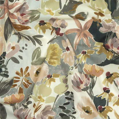 Mood Exclusive White Pastel Pageantry Stretch Cotton Poplin