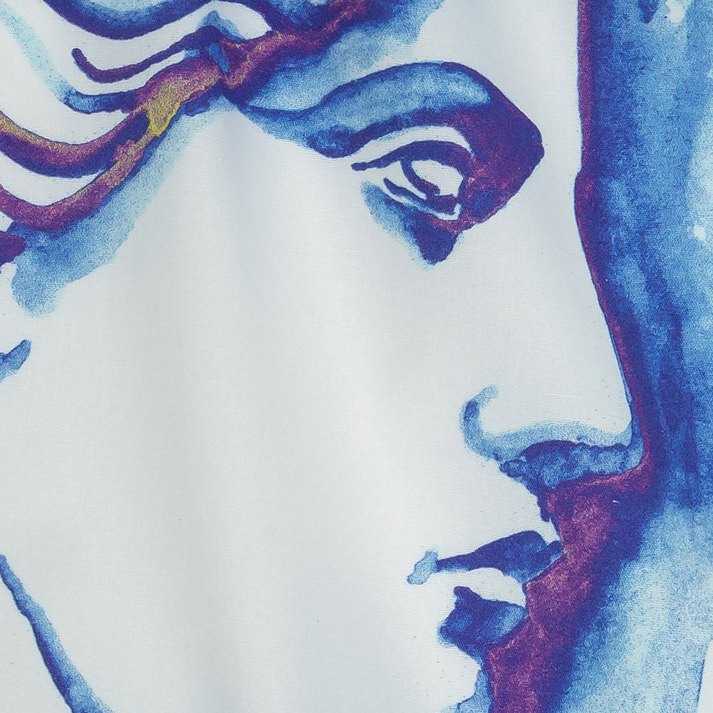 Mood Exclusive Blue Jardins de Versailles Stretch Cotton Poplin Detail