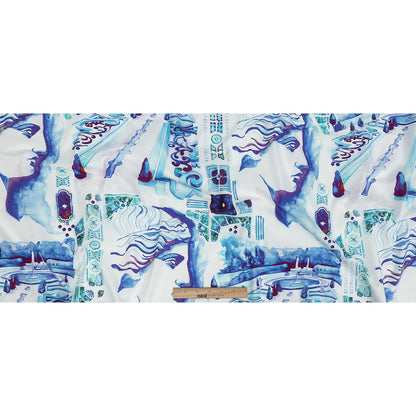 Mood Exclusive Blue Jardins de Versailles Stretch Cotton Poplin Full