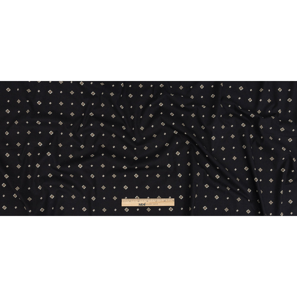 Mood Exclusive Black Geometric Gems Stretch Cotton Poplin Full
