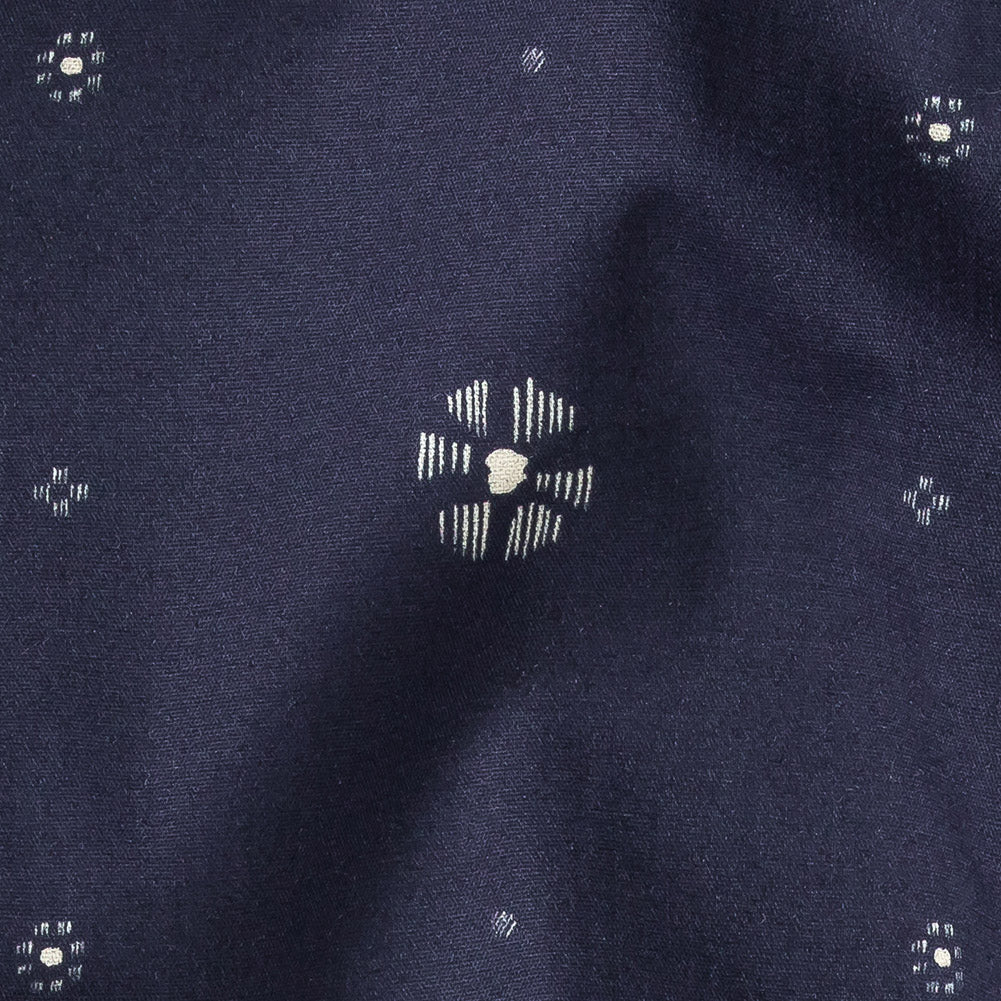 Mood Exclusive Navy Wisps of Wonder Stretch Cotton Poplin Detail