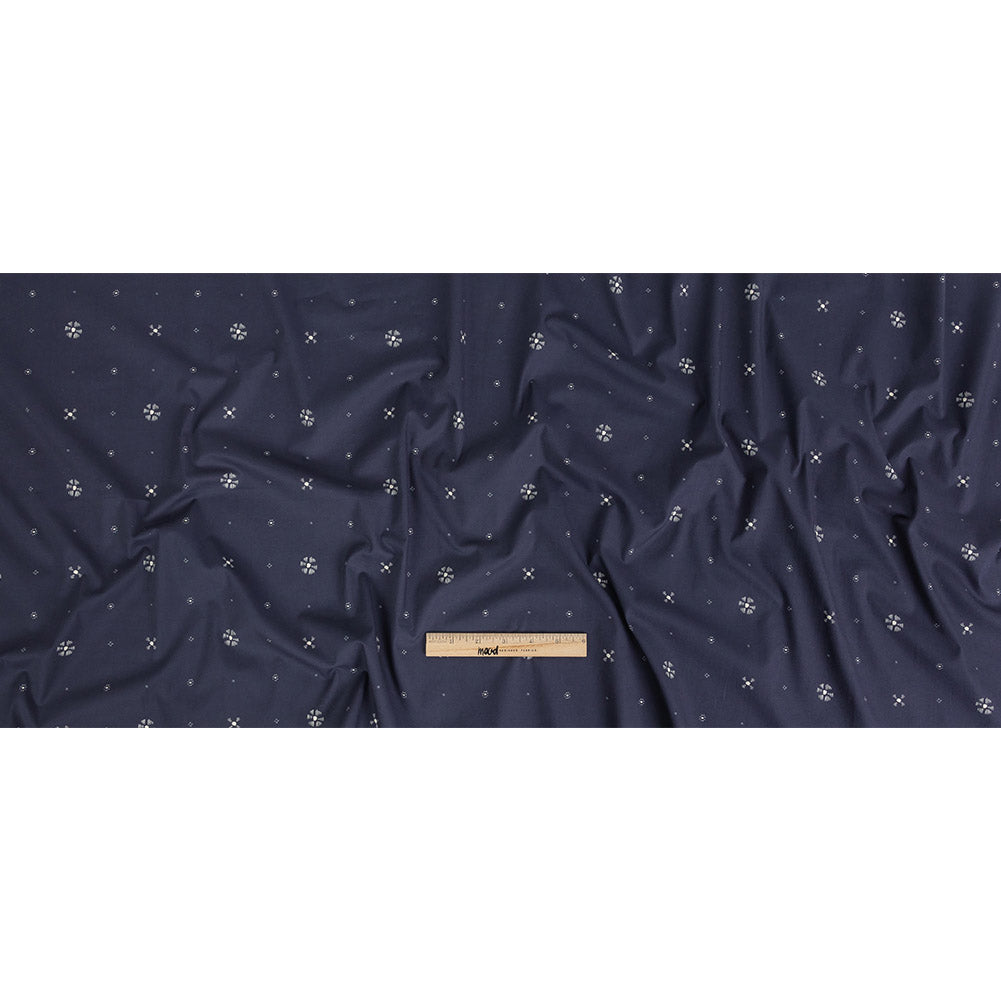 Mood Exclusive Navy Wisps of Wonder Stretch Cotton Poplin Full