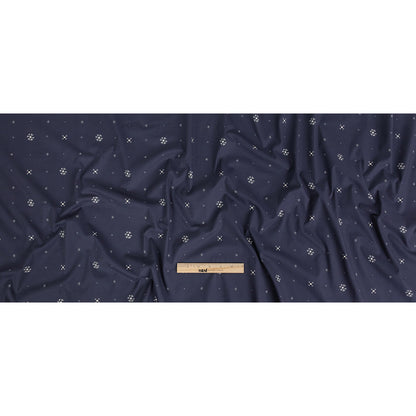Mood Exclusive Navy Wisps of Wonder Stretch Cotton Poplin Full