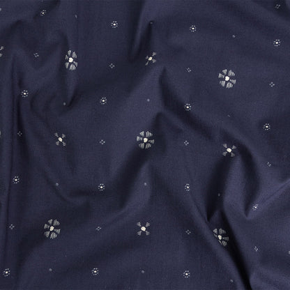 Mood Exclusive Navy Wisps of Wonder Stretch Cotton Poplin