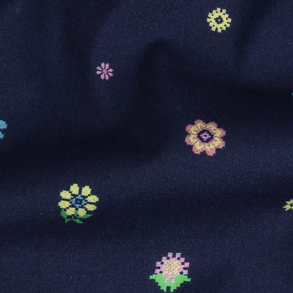 Mood Exclusive Navy Stadium Arcadium Stretch Cotton Poplin Detail