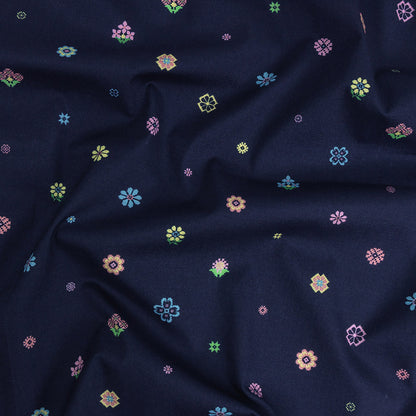 Mood Exclusive Navy Stadium Arcadium Stretch Cotton Poplin