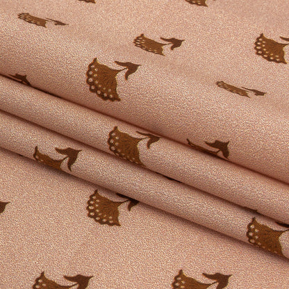 Mood Exclusive Creamcicle Fanned Florals Stretch Cotton Poplin Folded