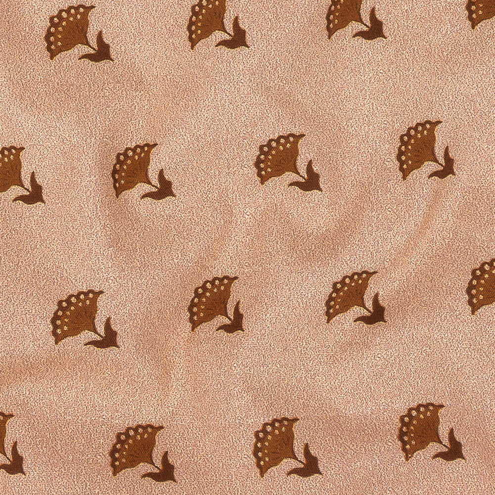 Mood Exclusive Creamcicle Fanned Florals Stretch Cotton Poplin Detail