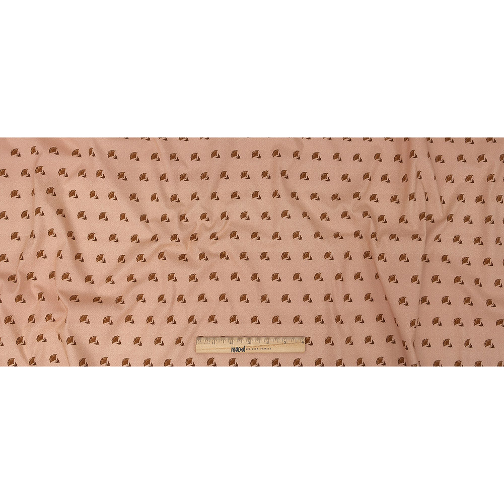 Mood Exclusive Creamcicle Fanned Florals Stretch Cotton Poplin Full