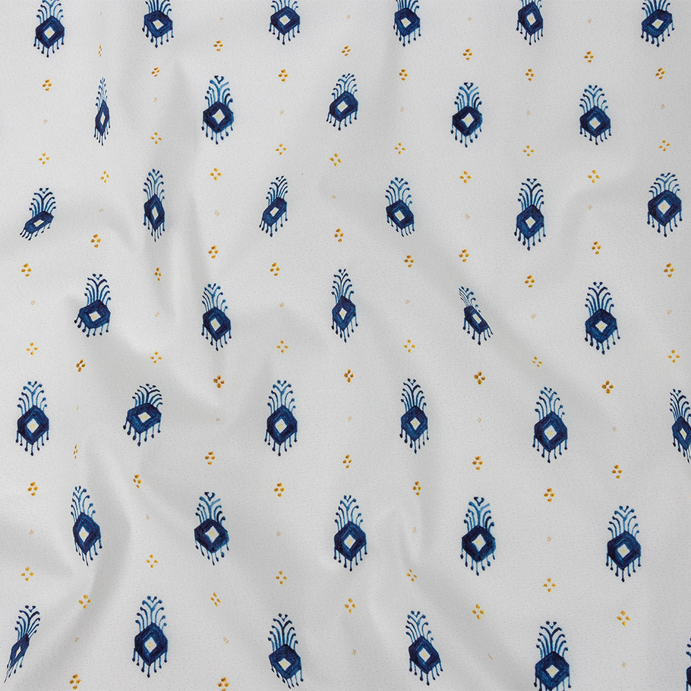 Mood Exclusive White Evil Eye Stretch Cotton Poplin