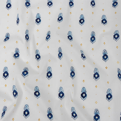 Mood Exclusive White Evil Eye Stretch Cotton Poplin