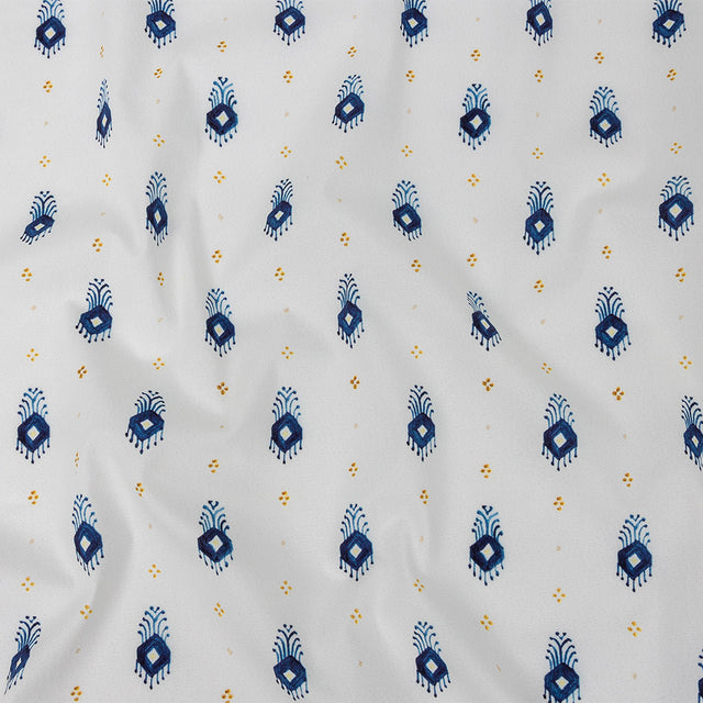Mood Exclusive White Evil Eye Stretch Cotton Poplin