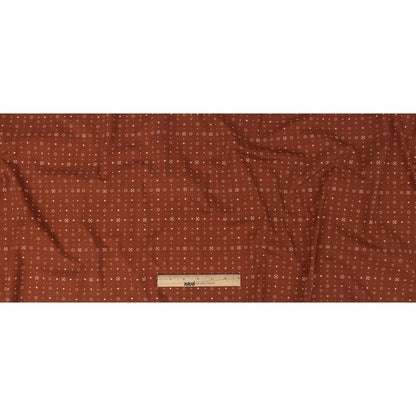 Mood Exclusive Terracotta Celestial Shapes Stretch Cotton Poplin Full
