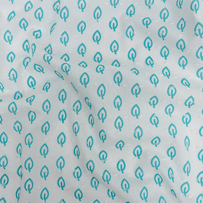 Mood Exclusive Sapphire Blue Metaphysical Fronds Swiss Dot