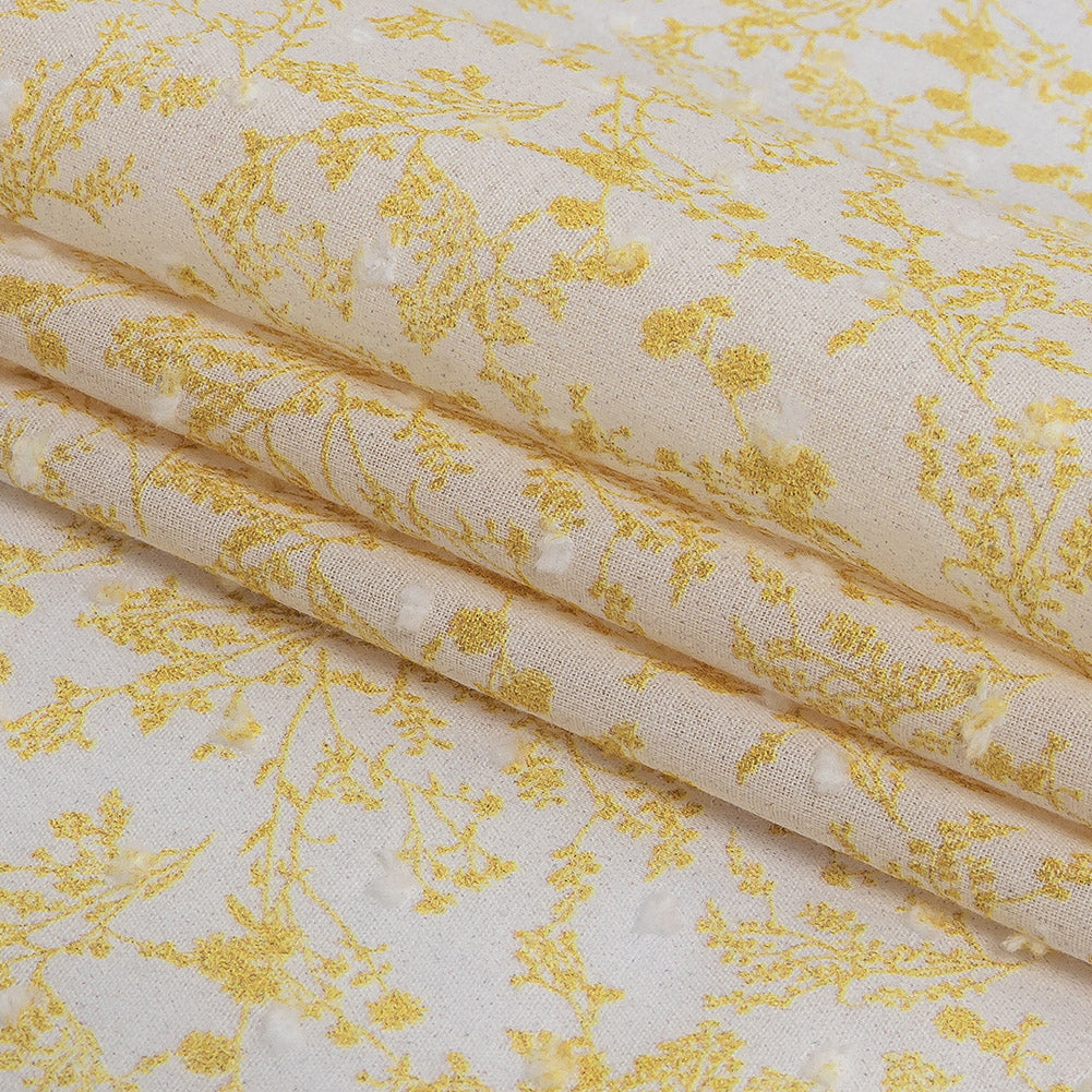 Mood Exclusive Yellow Branching Elegance Swiss Dot Folded