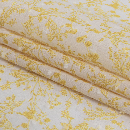 Mood Exclusive Yellow Branching Elegance Swiss Dot Folded